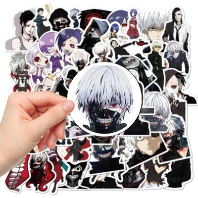 Tokyo Ghoul Colorful Stickers, 50 Pieces (not Repeated), Waterproof and Sunscreen.