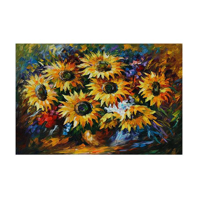 Abstract Canvas Painting Flower Oil Painting Wall Art Pictures Sunflower Posters for Living Room Cuadros Home Decor Unframed