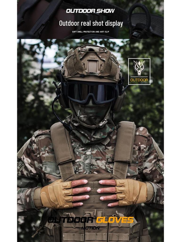 Blackhawk Z901 Men's Tactical Half-Finger Gloves - Climbing, Sports, Fitness, Military, Outdoor, Cycling Protection.