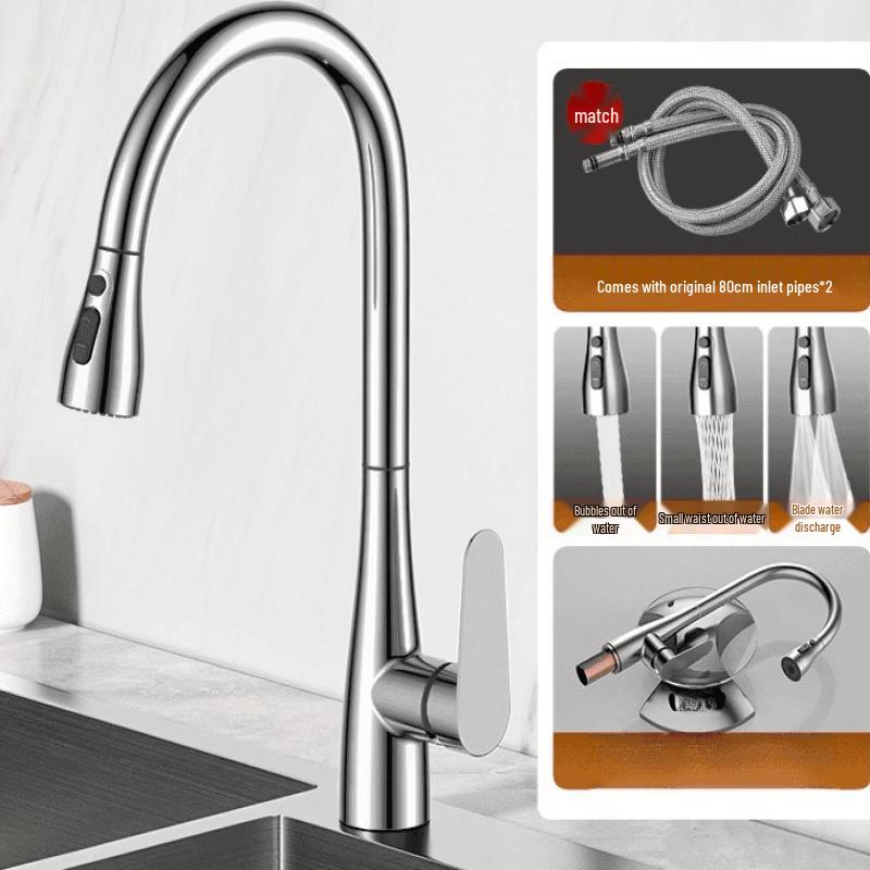 

TLXT Wall-Mounted Kitchen Pull-Out Faucet
