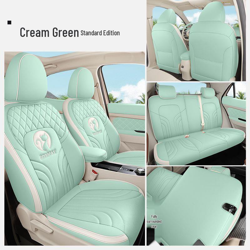 Applicable Purple ORA Good Cat Leather Seat Cover - All-Season, Breathable, Wear-Resistant, Full Wrap Design