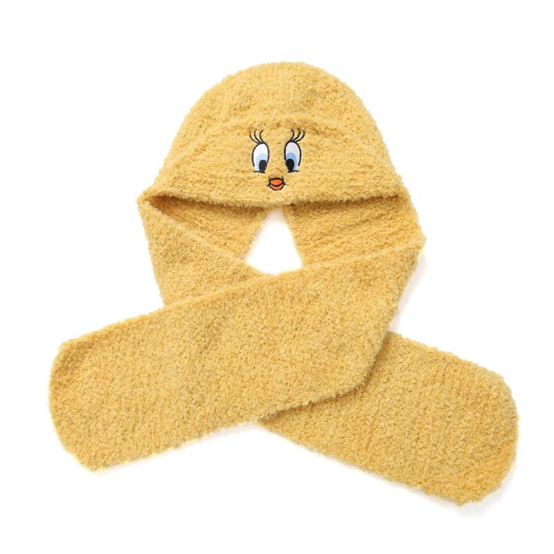 Winter new Korean version of balaclava hat, scarf, shawl hoodie, wear an integrated women s thermal one-piece scarf and hat One size fits all