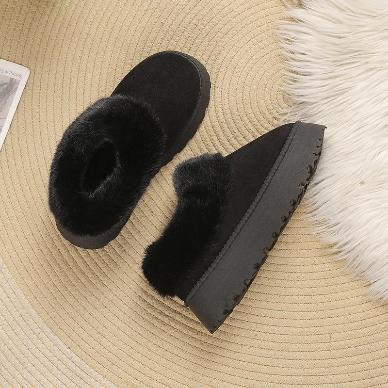 

Mao Mao snow boots women s indoor and outdoor wear large size home warm confinement cotton boots popular foreign trade explosion 36 чёрный