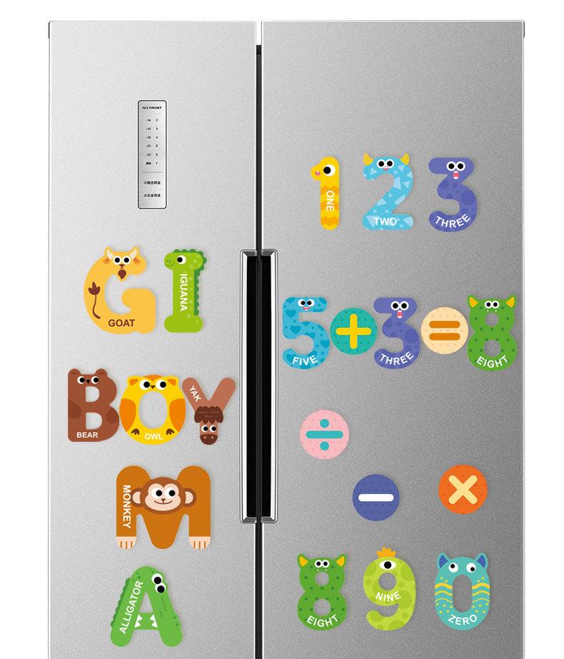 Magnetic Alphabet & Number Stickers for Kids - Educational Refrigerator Teaching Aids