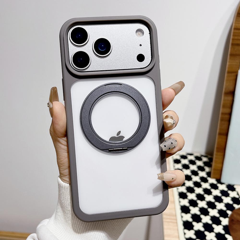 

Luxury For Magsafe With 360° Rotating Metal Stand Phone Case For iPhone 17 17Pro iPhone17 Pro Max 17ProMax Magnetic Bumper Cover iPhone17