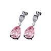 Zircon Teardrop Earrings: Women's Elegant Moissanite Pear-Shaped Studs