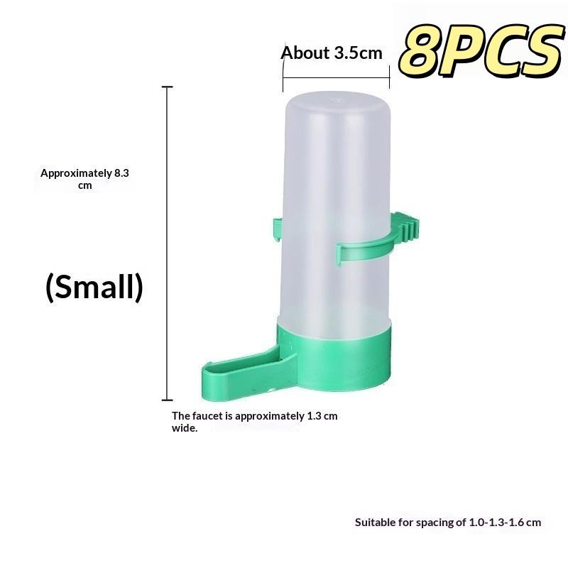2/4/8/12Pcs Automatic Cage Hanging Parrot Water Dispenser 240Ml Bird Feeder For Small Medium Large Bird Pet Cage Accessories