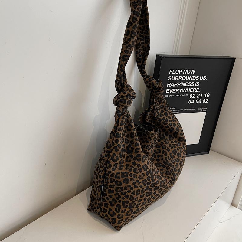 Women's Bag Leopard Print Shoulder Bag Underarm Bag Large Capacity Tote Bag