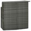 vidaXL 4-tlg. Gartenbar-Set mit Kissen Grau