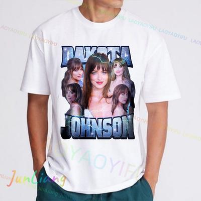 Dakota Johnsons Mens Cotton Tshirt Retro 90s Fans Gift Tee Tshirt Y2k Vintage Top Streetwear Aesthetic Clothing Short Sleeve