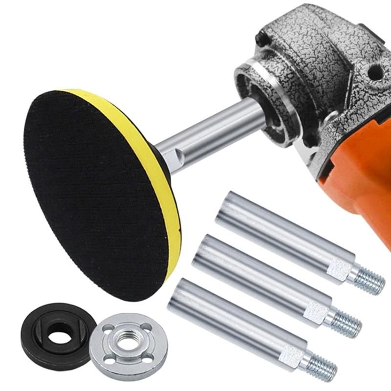 Set Of 3 Practical M10 Thread 80mm Extension Rod Connecting Rod For Angle Grinder And Car Polishing Accessories