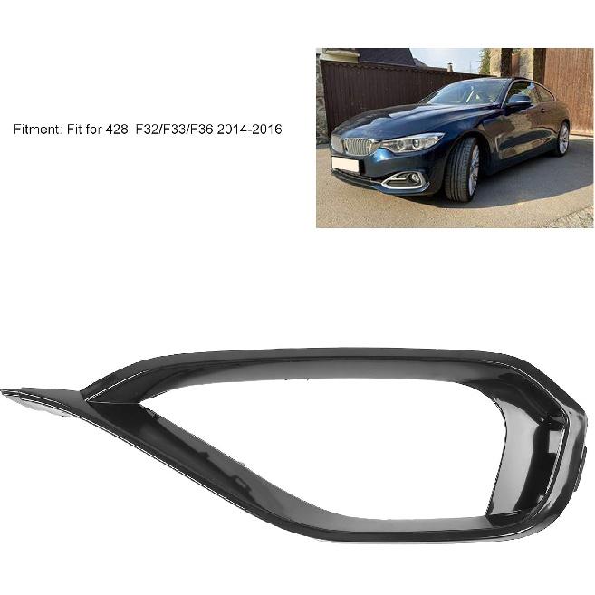 

Fydun Car Front Bumper Fog Light Grille Cover Trim Black for 428i F32 F33 F36 2014‑2016(R)