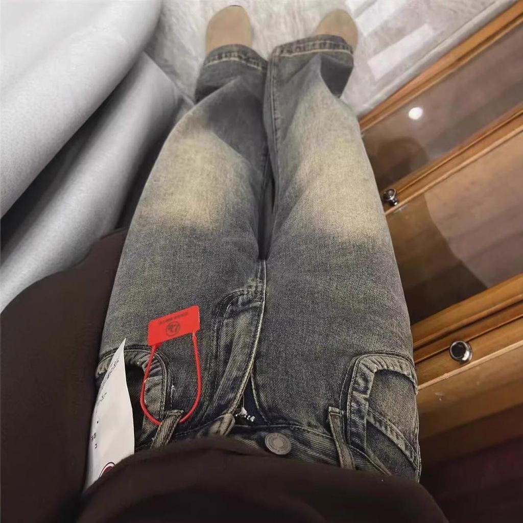 Vintage High-Waist Wide-Leg Jeans - Spring/Autumn Retro Style 2025