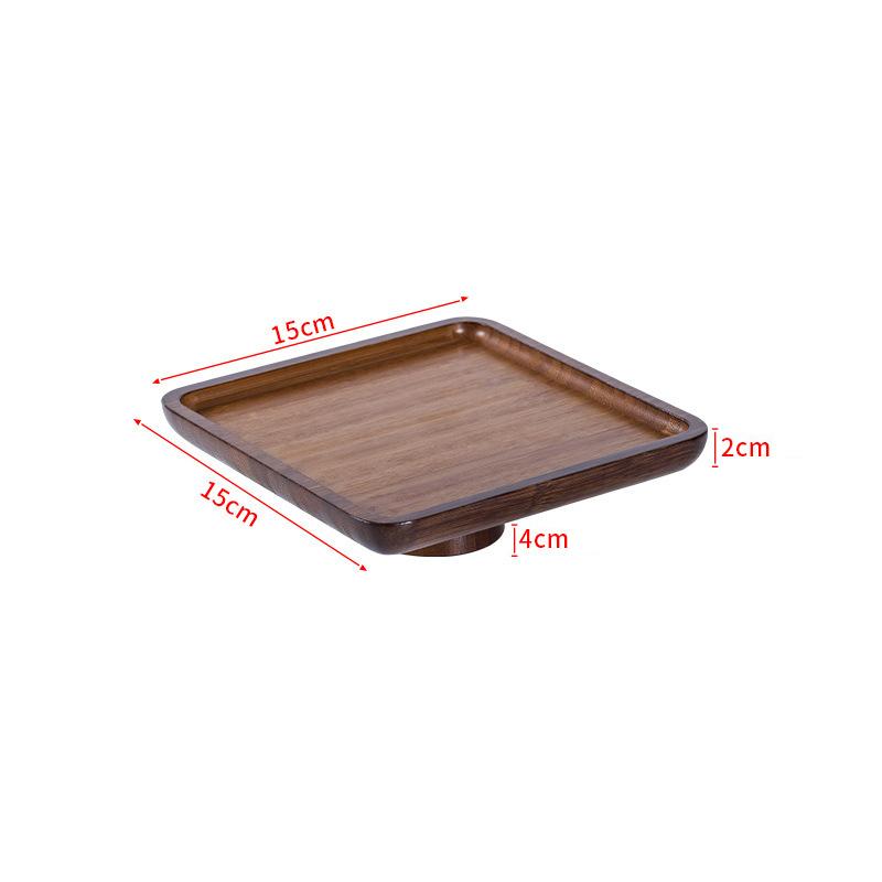 Bamboo Mini Tray Multi Style Storage Trays For Jewelry Photography Props Coaster Flower Pot Base Desktop Storage Supplies