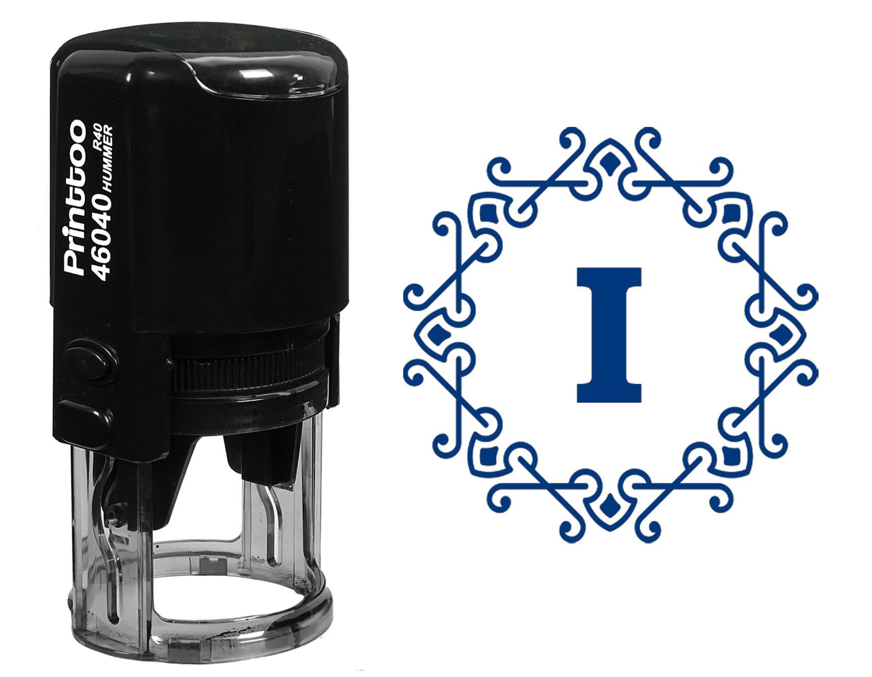 

Printtoo Octagon Celtic Swirl Frame I Alphabet Monogram Initial Self Inking Rubber Stamp Office 30 mm Diameter (Approx) синій
