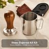 9 Pieces Espresso Accessories Kit Rust-Proof Milk Foaming Pitcher with Stencils