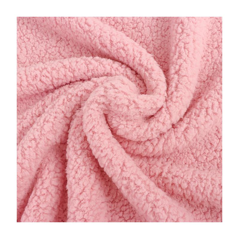 Warm Keeping Cationic Yarn 100% Polyester Double Side Knitted Melange Sherpa Fleece Fabric for Winter