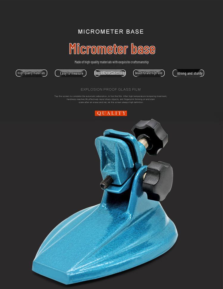 Digital Micrometer Mounting Bracket and Base with Dial Indicator Holder