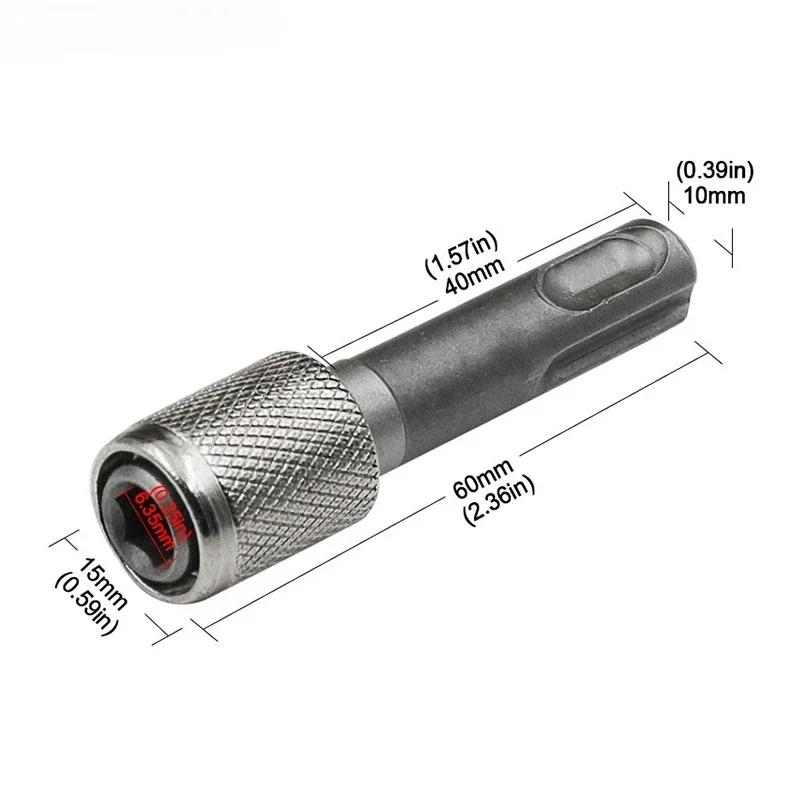 Konvertieren auf 1/4 Sechskant-Schaftadapter Sechskant-Konverter Elektrohammer Akkuschrauber Bithalter Stecknuss Schlagschrauber