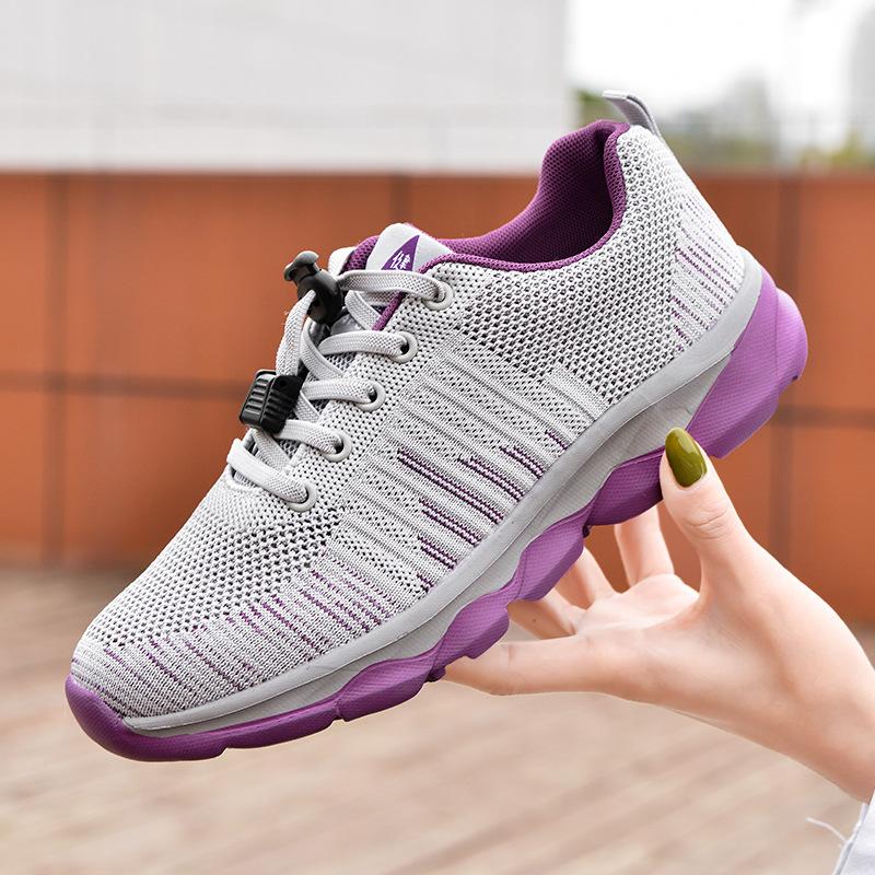 Zhongjianbu shoes sports casual shoes non-slip soft sole mesh cloth shoes women's breathability