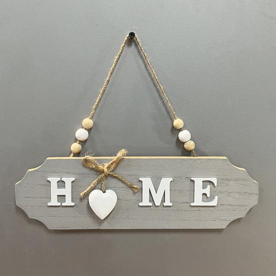 Decorative House Sign with Bow Knot Decor Letter Print Hanging Sign Versatile