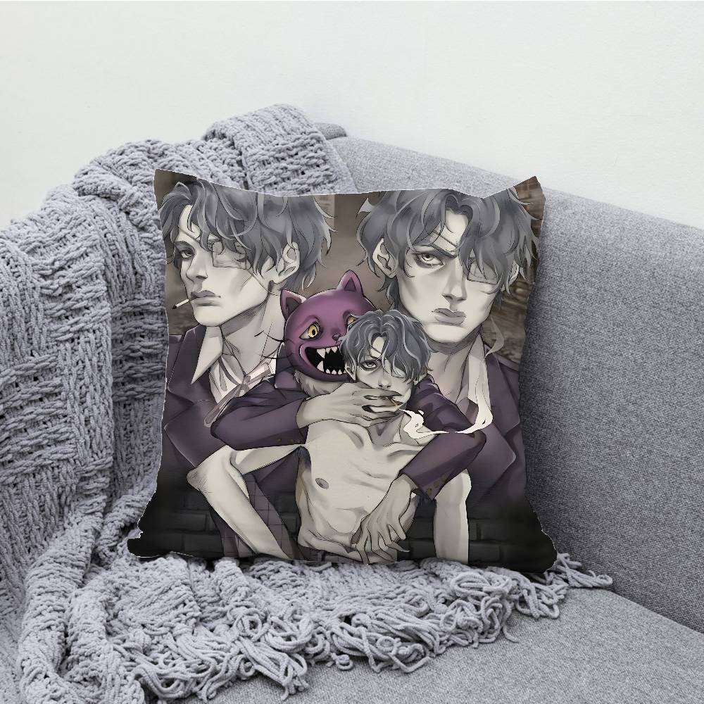 Игровой Наволочка для Подушки F-Fear H-Hunger Для 45x45см 55x55см 30x30см Квадратная Наволочка для Автомобильной Подушки Декор для Дома Спальни Подарок 30cmx30cm