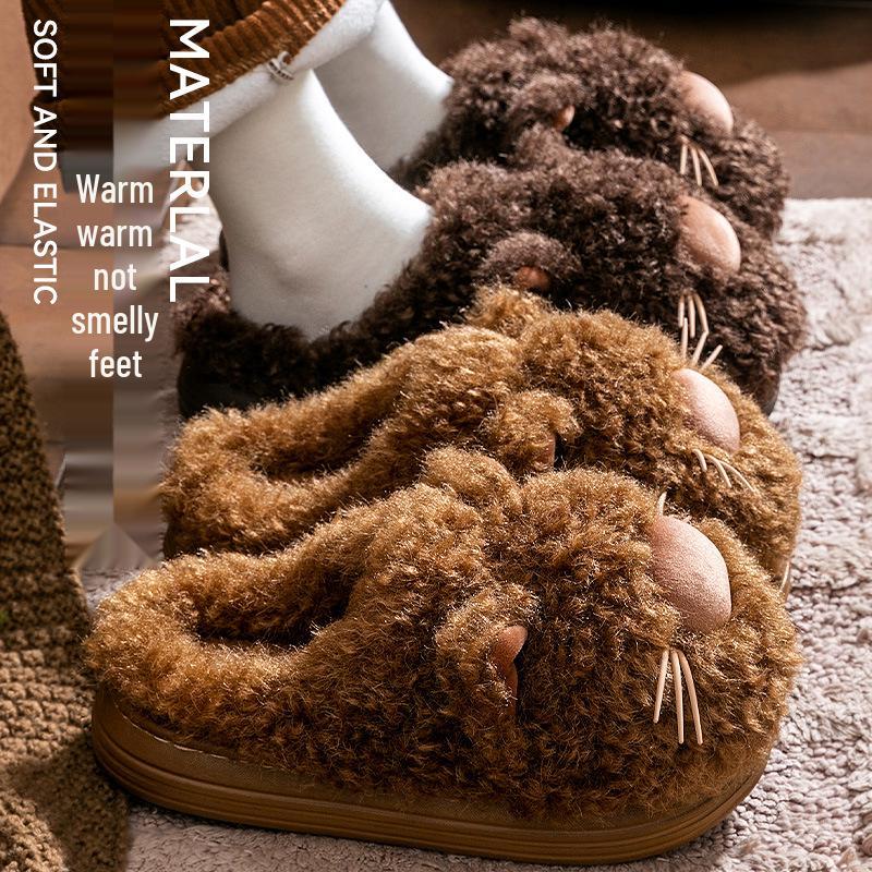 Damen Flauschige Baumwollpantoffeln 2025: Warme, rutschfeste Hausschuhe für Herbst/Winter mit einzigartigem Komfort.