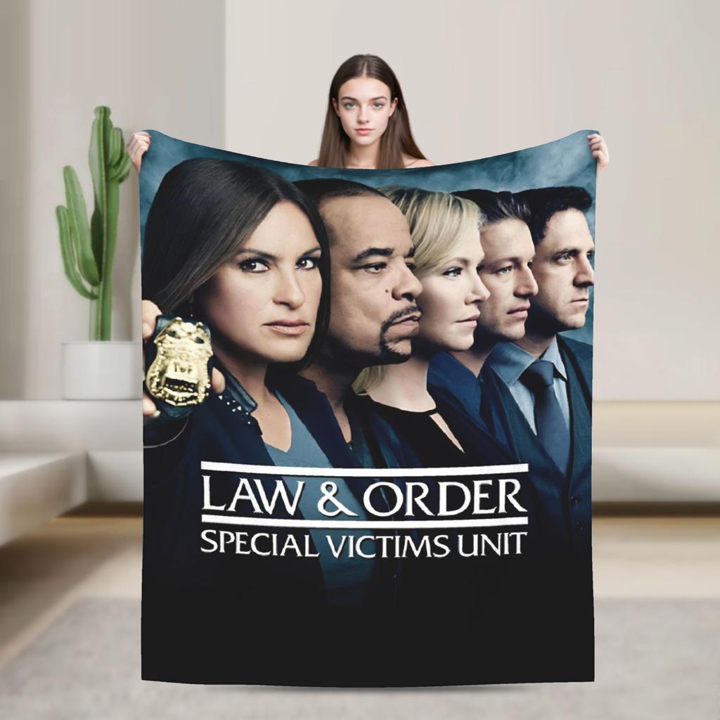 Warm Soft Blanket Camping Law Order SVU Bedding Throws  Flannel Bedspread For Outdoor Fashion Sofa Bed Cover