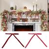 Velvet Ribbon Christmas Bow 24X Vintage Bow Christmas Decorations Indoor Velvet With Bow Tie Wrapping Wreaths Crafts Retro Style