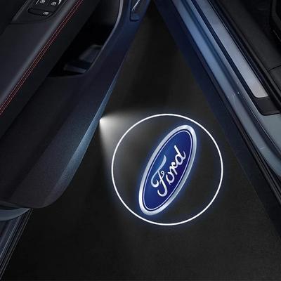 New 2026 Car Sticker 1/2PCS Led Car Door Welcome Laser Projector Logo Night Light Wireless For Ford Focus Fiesta EcoSport ESCORT