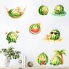 Creative Cartoon Watermelon Vacation Self Adhesive Removable No Residue Glass Window Sticker for Kitchen Living Room Home Decor