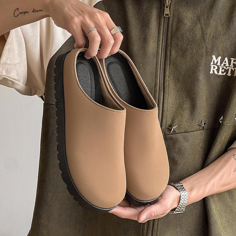 Nové pánské pantofle nika mango hlava nízké poloviční nazouváky líný muž jeden pedál taška hlava nazouváky pánské