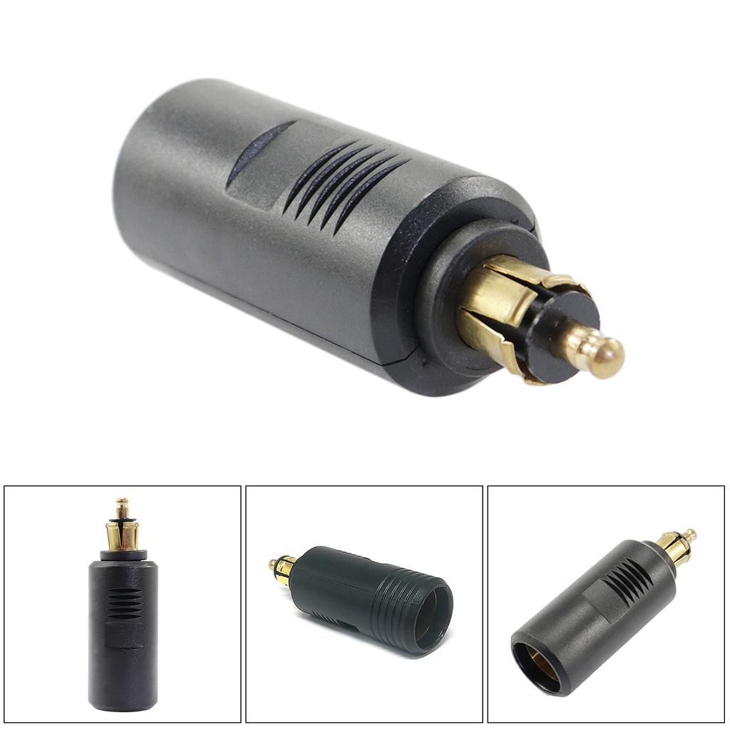Female Plug Short Socket Adapter 12- EU Plug Cigarette Lighter Socket Converter for Mobile Phone Waterproof Dustproof