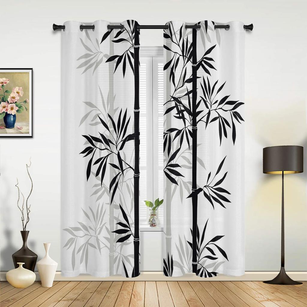 Perdele din bambus, retro, cu plante ponosite, pentru dormitor, sufragerie, draperii, bucatarie, camera copiilor, perdea pentru fereastră, decor modern