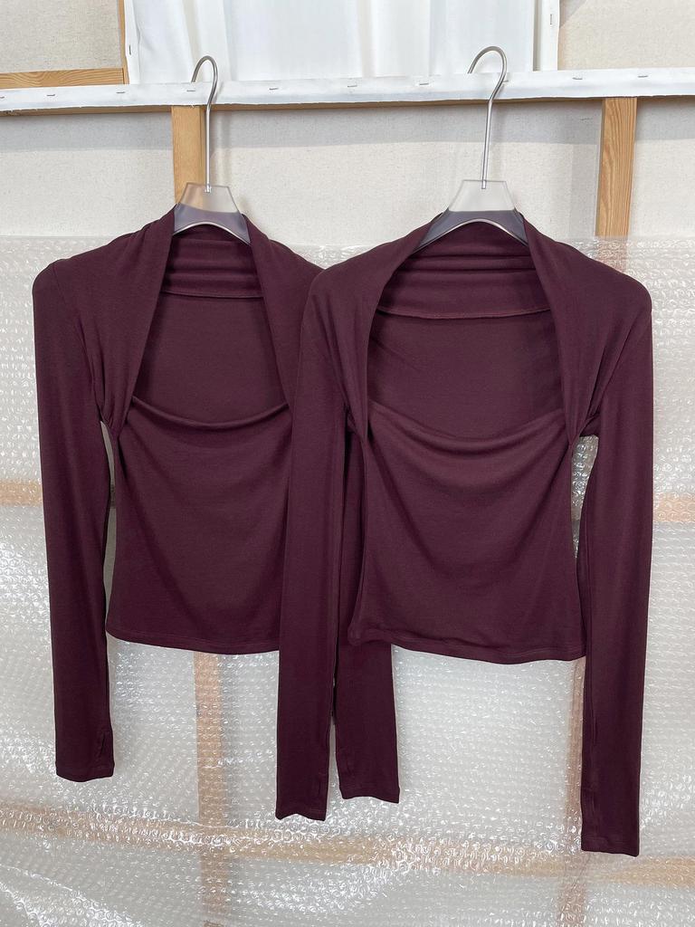 Original Lyocell Merino Wool Two-Piece Knitted Base Layer Top for Autumn/Winter