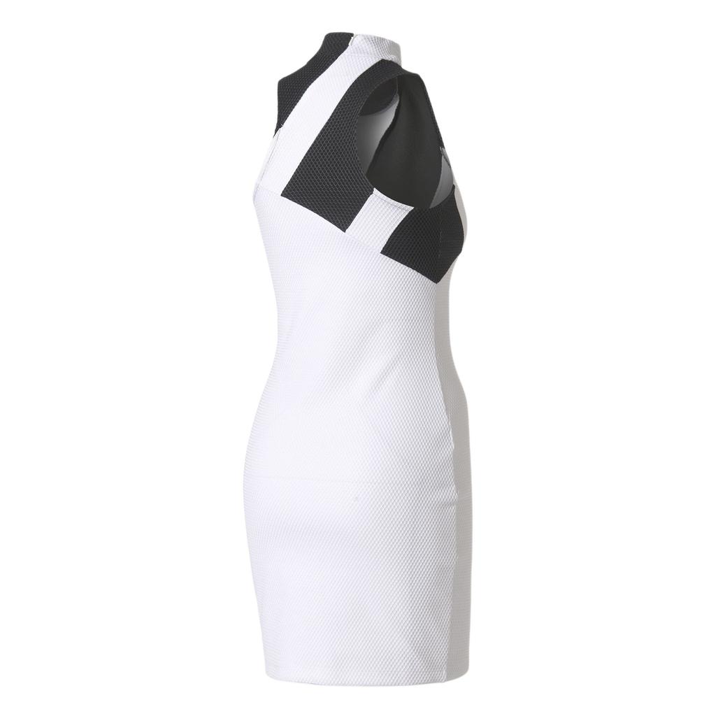adidas Originals Equipment Adv Robe Mode Rayée Sans Manches à Col Montant Femmes Robes Noir Blanc BK6193