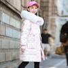 Teens Loose Down Jacket Fur Hooded Coat Winter Girls Thick Parkas Big Children Cold Weather Outerwear Teenager Casual Clothing
