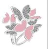 Korean Style Rhinestone Butterfly Three-Ring Scarf Buckle & Dual-Use Brooch