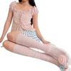 Fishnet Thigh High Stockings With Delicate Lace Edging And Comfortable Nylon Fabric Mesh Over Knee Long Socks For Women