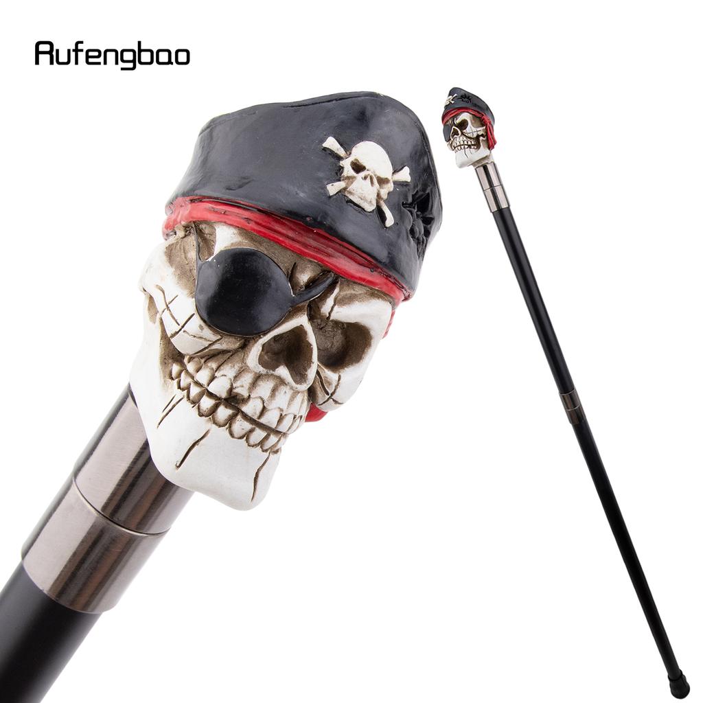 Pink White Resin Skull Head Walking Cane Fashion Decorative Steel Walking Stick Gentleman Elegant Cosplay Cane Knob Crosier 94cm