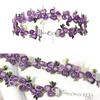 Pack of 8 Multistyle Flower Pendant Necklaces for Women Girls with Adjustable Length Sensitive Skin Friendly Fabric