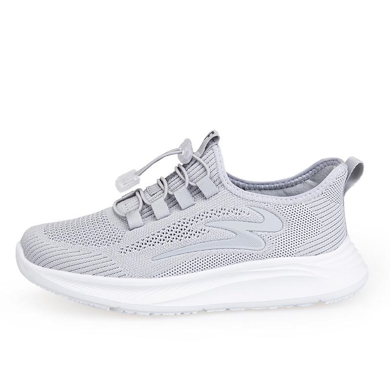 Women's Lightweight Breathable Mesh Sneakers - Non-Slip Soft Sole Walking Shoes for Middle-Aged & Elderly