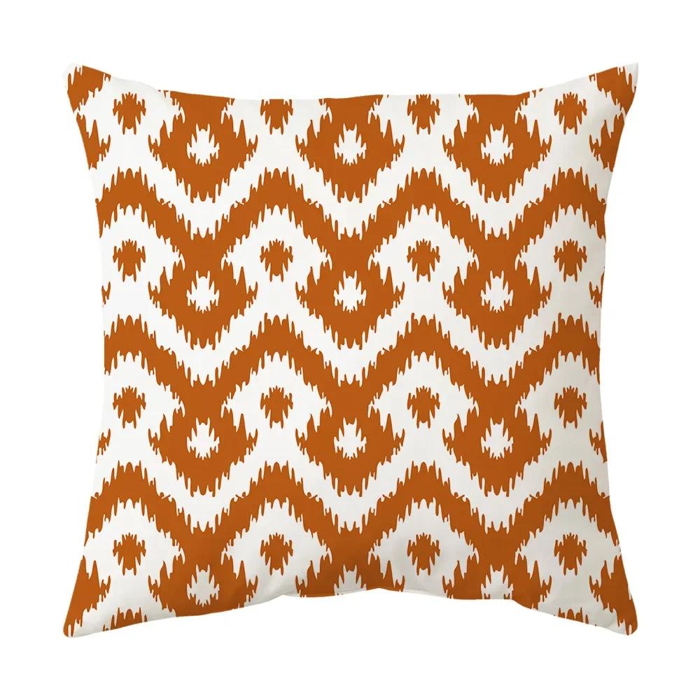 

Геометрическая наволочка с принтом полоски, офисная наволочка на подушку для дивана, современный домашний декор, мягкий плюш 66x66cm бордовый