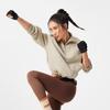 Li-Ning Bequemes lässiges Fleece einfaches Sweatshirt mit hohem Kragen Damen Sweatshirt Staubgrau AWDU558-2