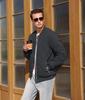 TACVASEN Windproof Plus Size 3XL Men's Jacket, Workwear, Jumper, Winter, Motorcycle, Sports, Warm, Casual, Size, Blouson, Padded, Gray,