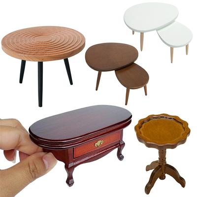 1/12 Puppenhaus Couchtisch Teetisch Mit Schubladen Puppen Heim Wohnzimmer Möbel Ornament Puppenhaus Mikro-Szene Dekoration