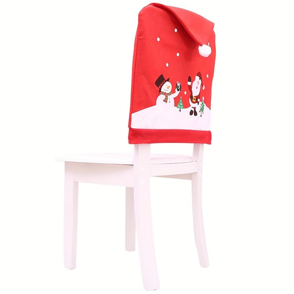 1pc-Christmas Snowman Hat Chair Back Cover Xmas Chair Decoration Home Handmade