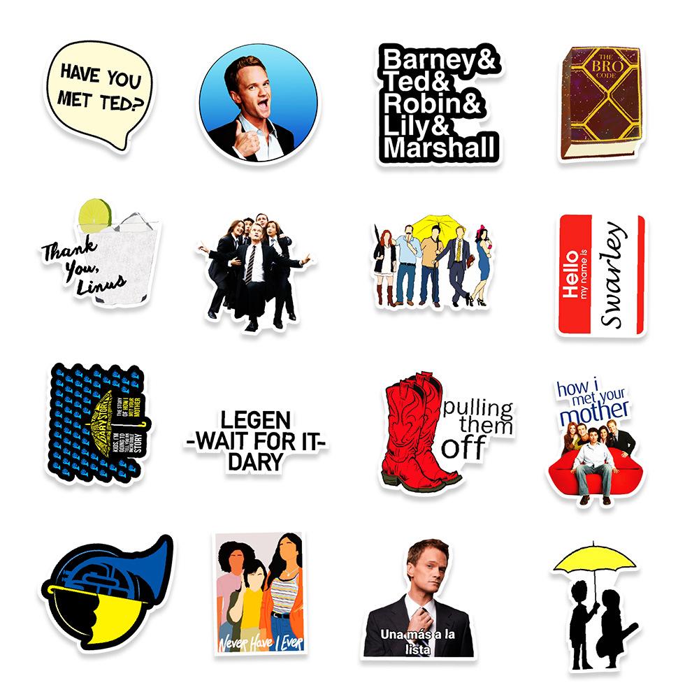 50 American TV Series, Mom, Romance, Graffiti Stickers, Balance Car, Mobile Phone, Kettle, Outdoor Decoration Stickers
