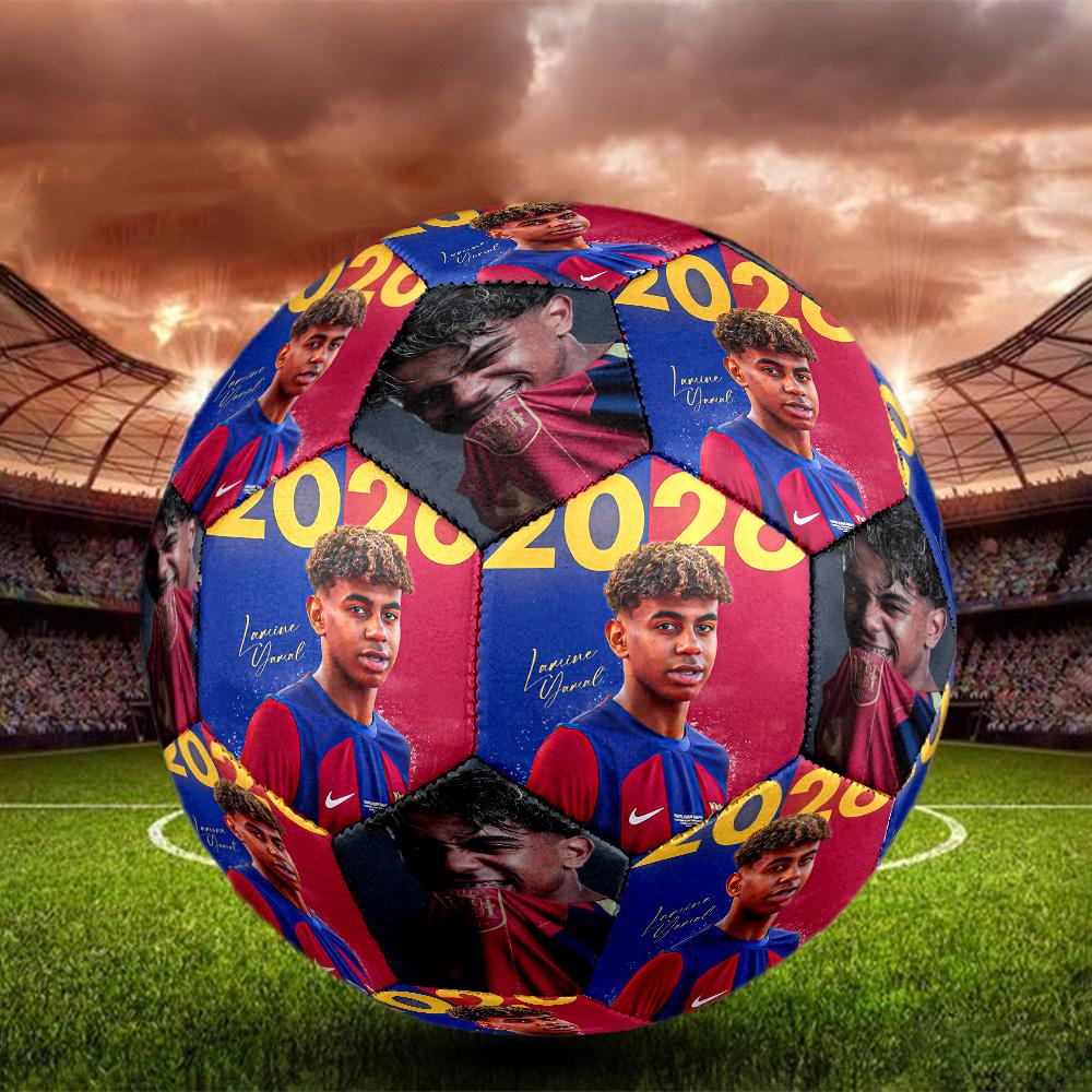 Lamine Yamal 19 New Era Soccer Size 5 Soccer Ball Machine-Stitched Indoor/Outdoor Universal Football Surprise Collection Gift