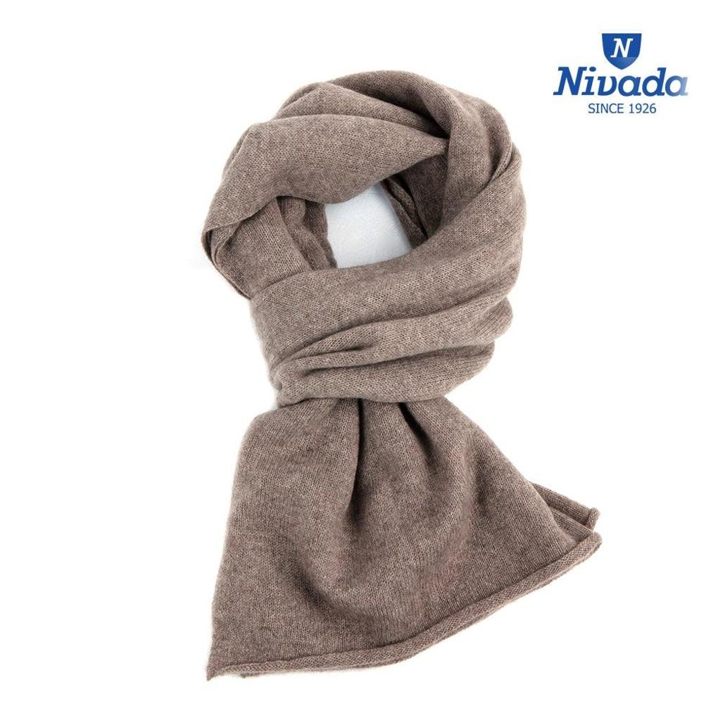 

[NIVADA] Nivada 8002 100% Cashmere Knit Muffler Brown (60x180cm)